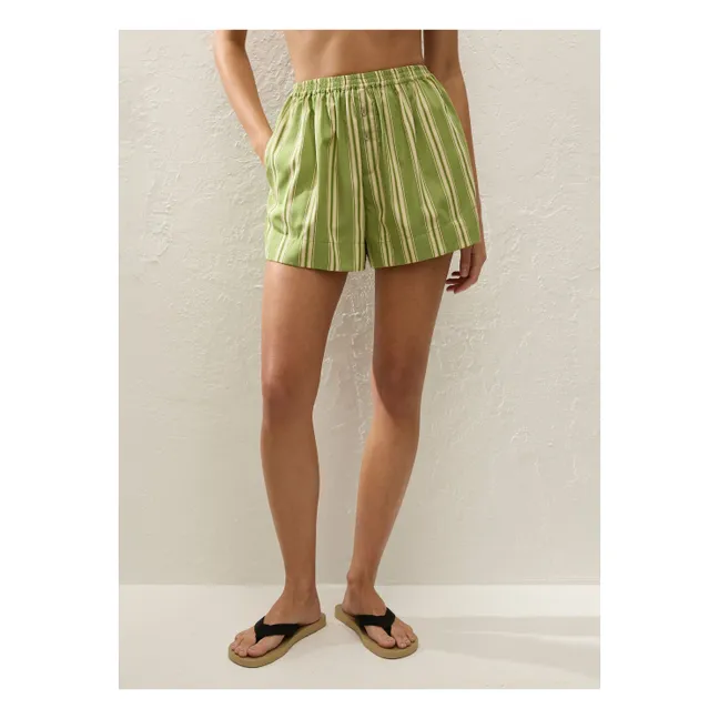 Lonia Striped Short | Green