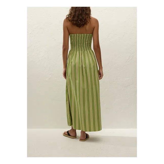 Vestido de rayas Jamie | Verde