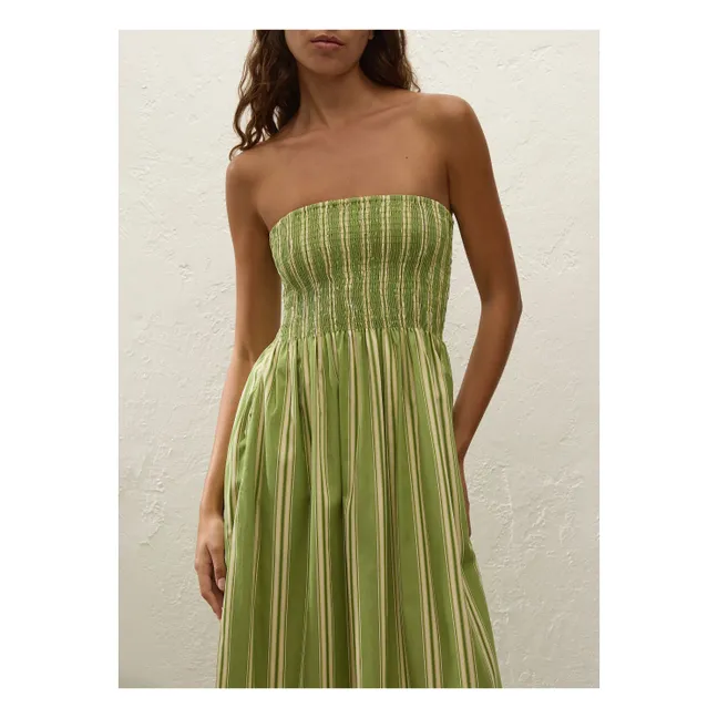 Vestido de rayas Jamie | Verde