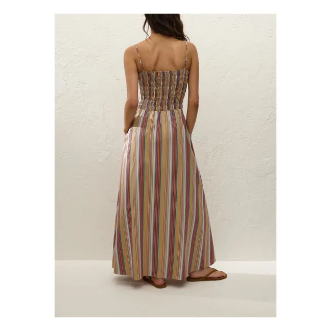 Robe Rayures Anniken | Brique