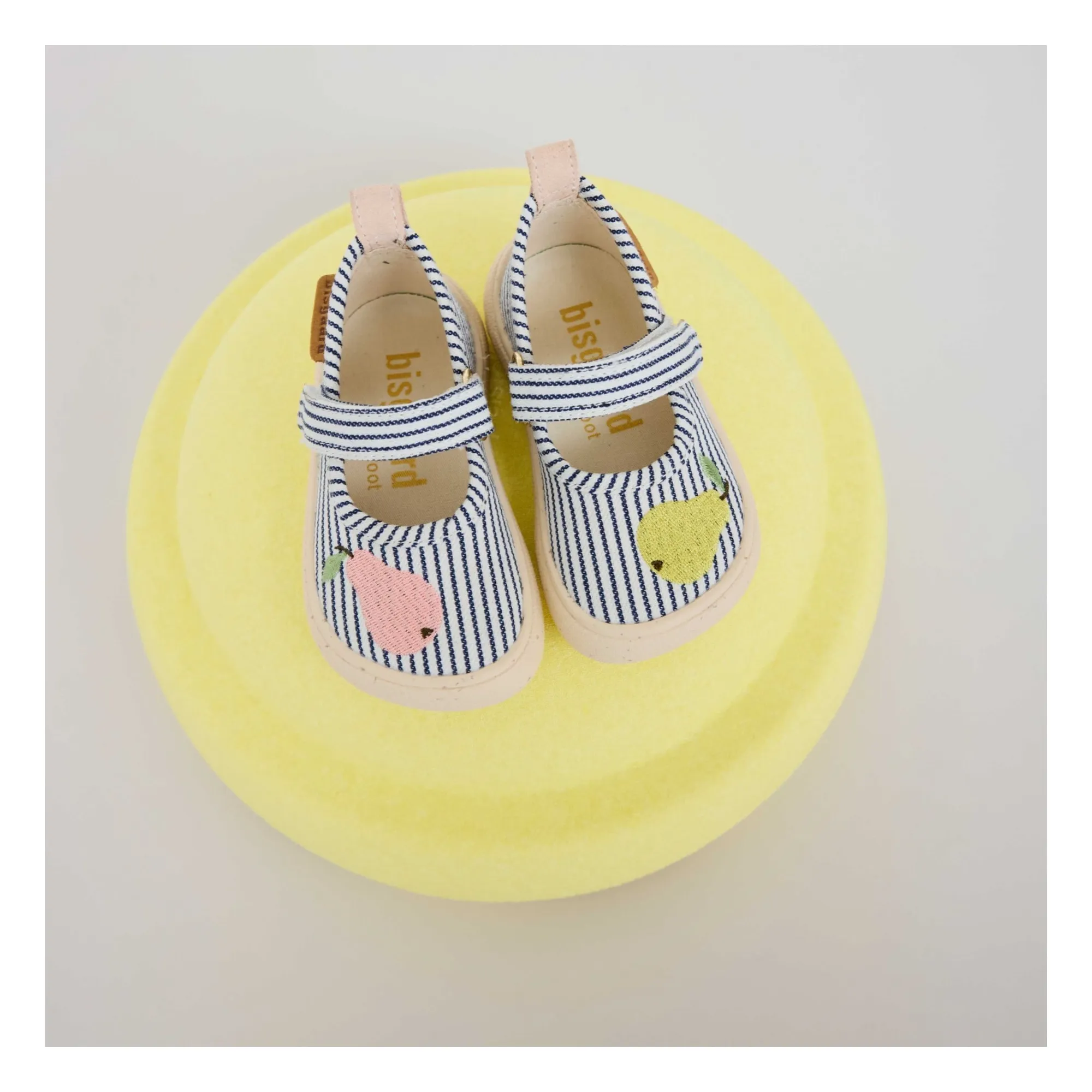 Chaussons Scratchs Rayés Poire | Bleu marine- Image produit n°1