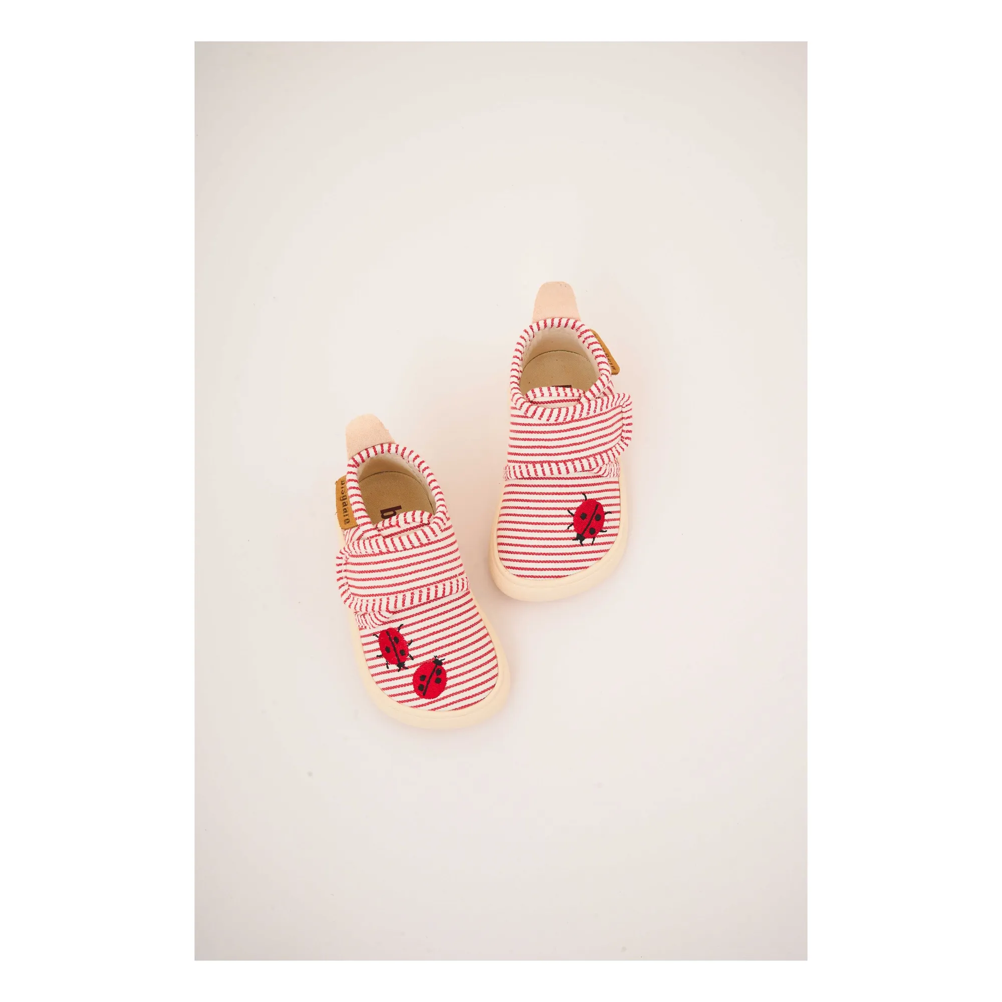 Chaussons Scratchs Rayés Coccinelles | Rouge- Image produit n°5