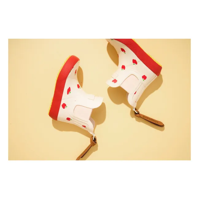 Bottes de Pluie Pommes | Ecru