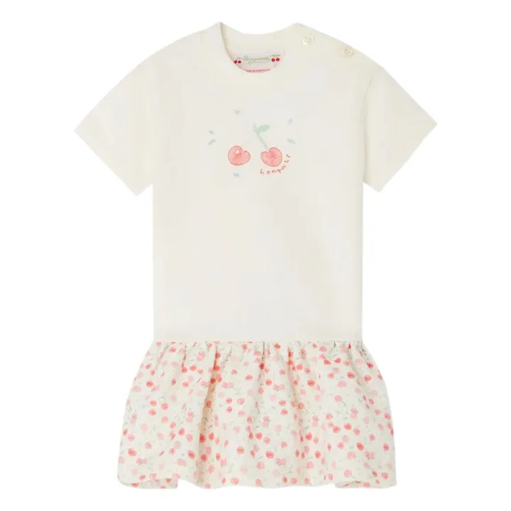 Robe Felice Cerises | Ecru- Image produit n°0