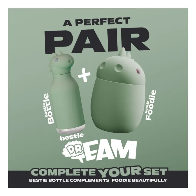 Boîte repas isotherme Dinosaure | Vert