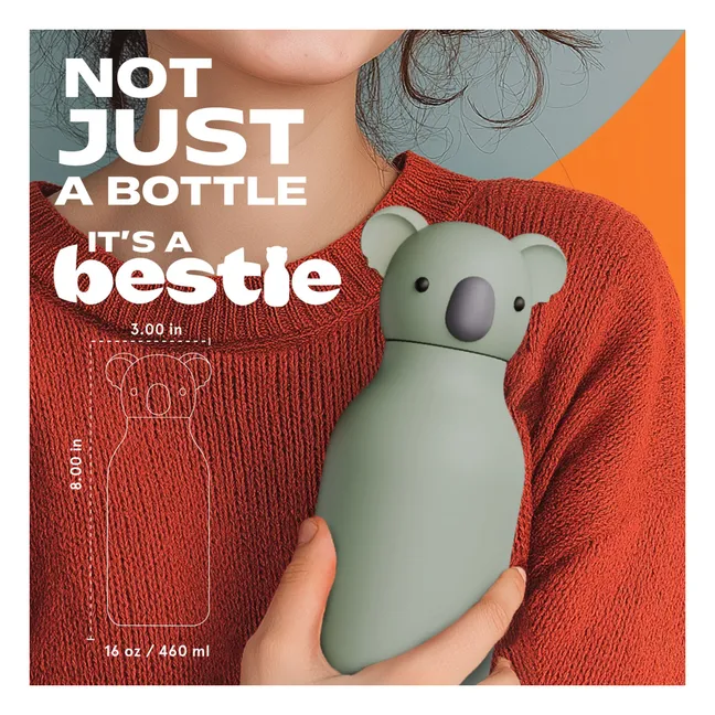 Gourde en inox Koala | Gris