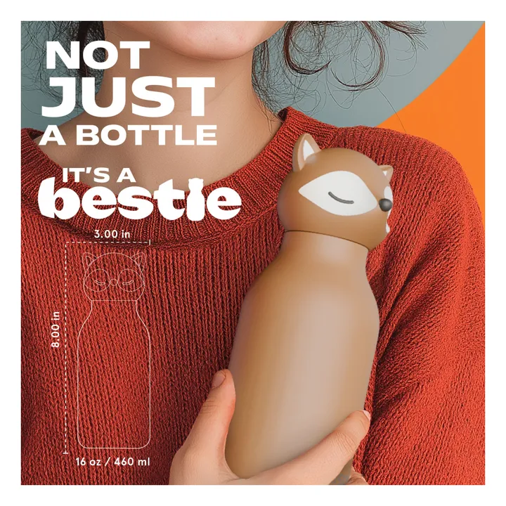 Renard stainless steel water bottle | Brown- Product image n°10