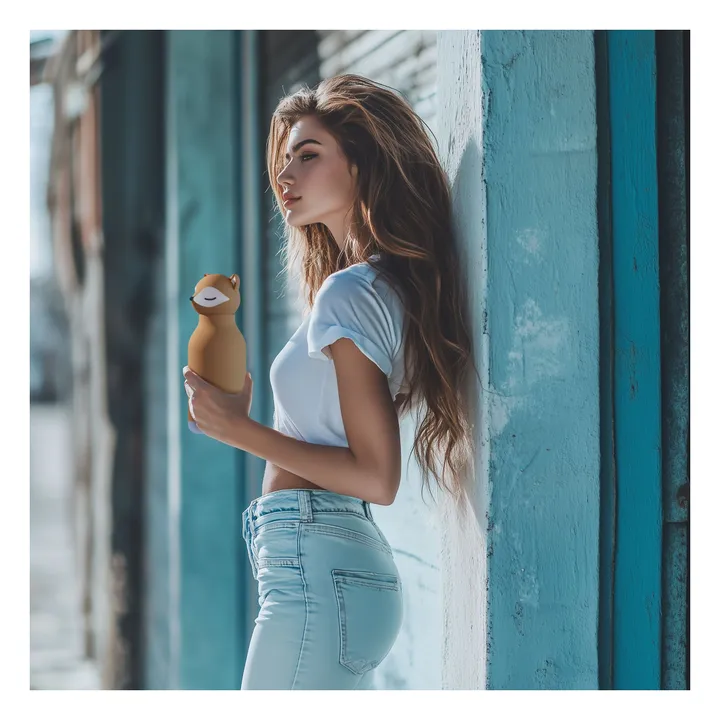 Gourde en inox Renard | Marron- Image produit n°6