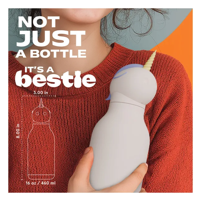 Gourde en inox Licorne | Rose pâle