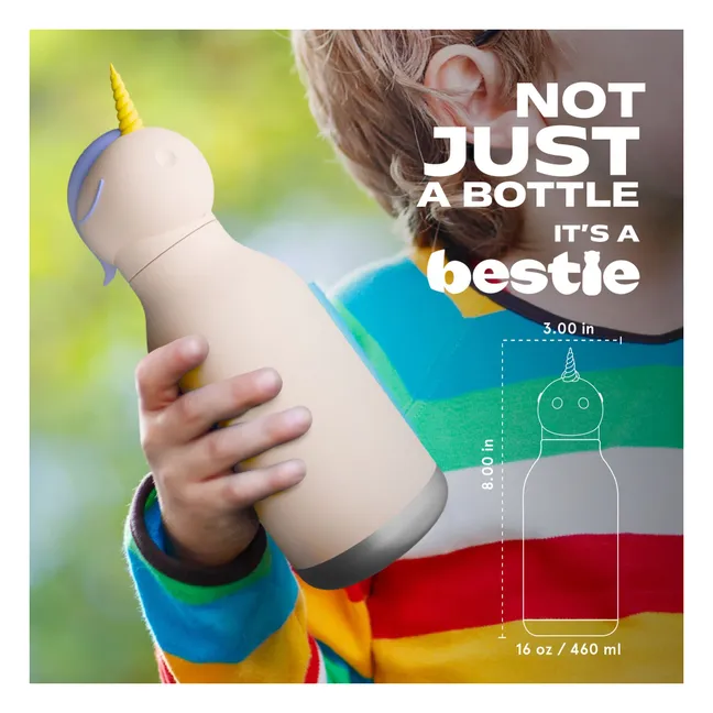 Gourde en inox Licorne | Rose pâle