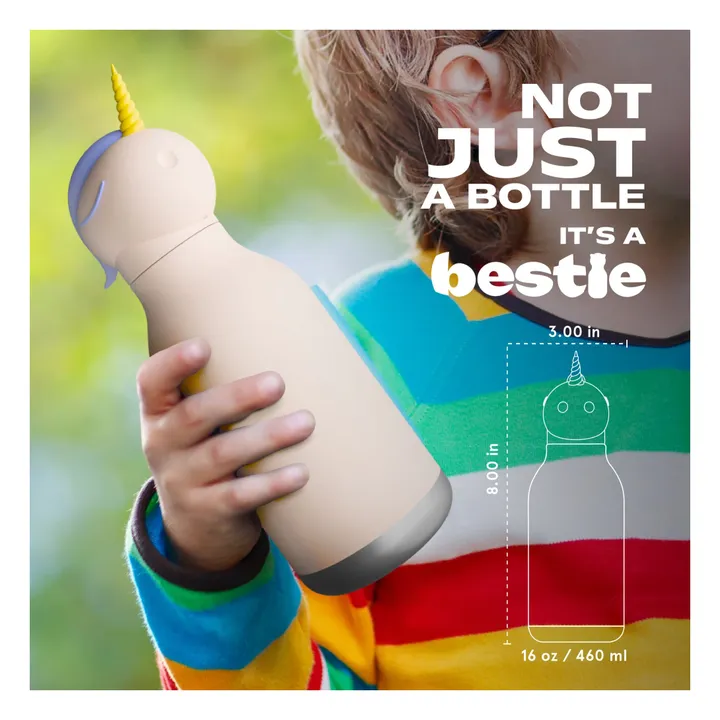 Unicorn stainless steel water bottle | Pale Pink- Product image n°5