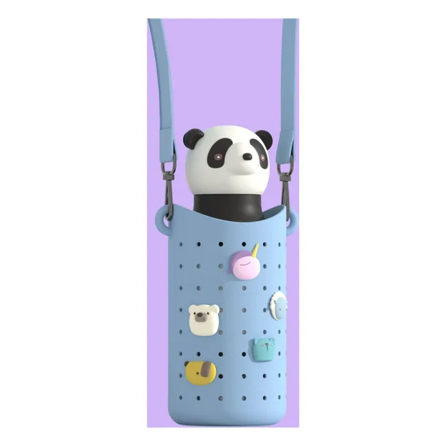 Porte-gourde avec 5 charms | Bleu