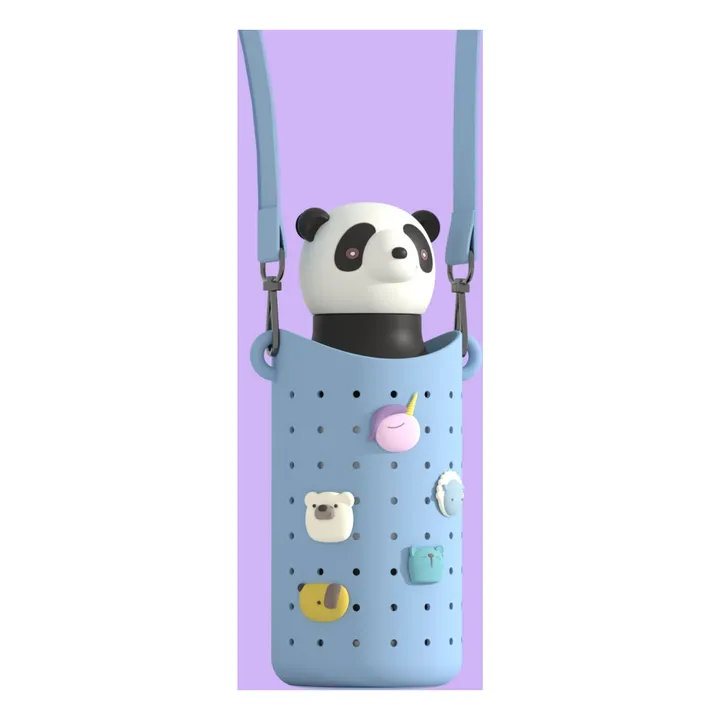 Porte-gourde avec 5 charms | Bleu- Image produit n°0