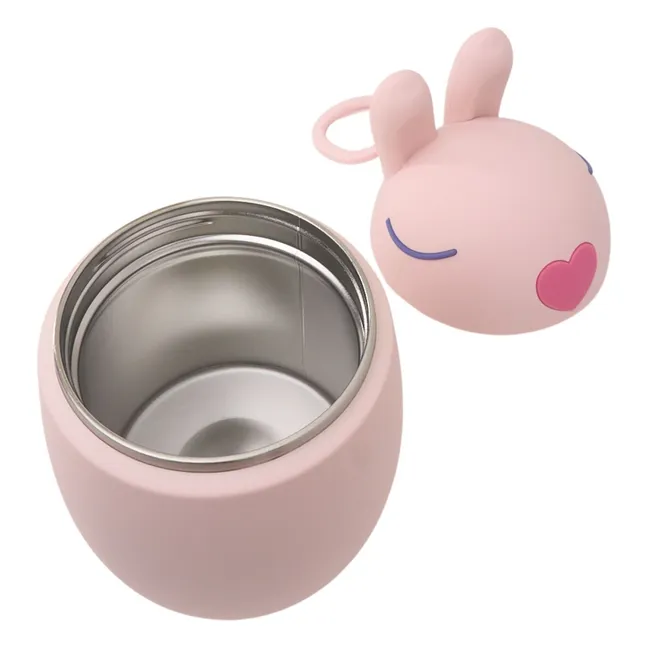 Boîte repas isotherme Lapin | Rose pâle
