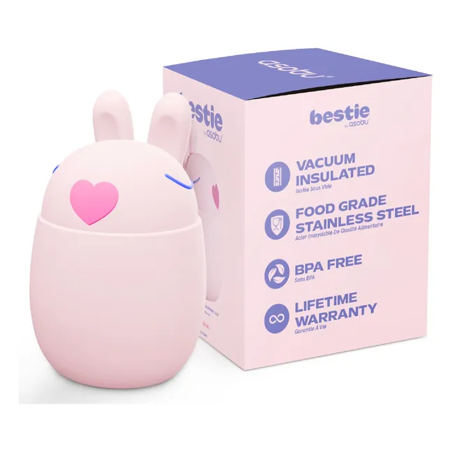 Boîte repas isotherme Lapin | Rose pâle