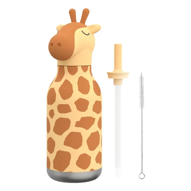 Gourde en inox Girafe | Orange