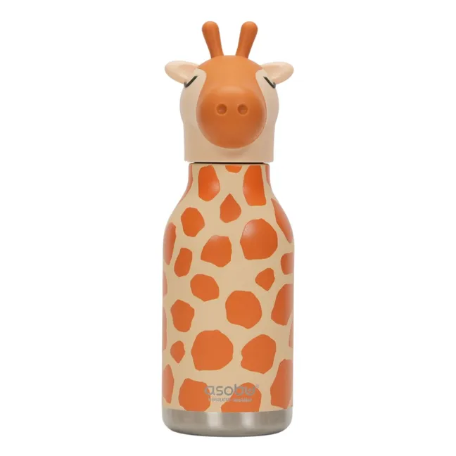 Gourde en inox Girafe | Orange