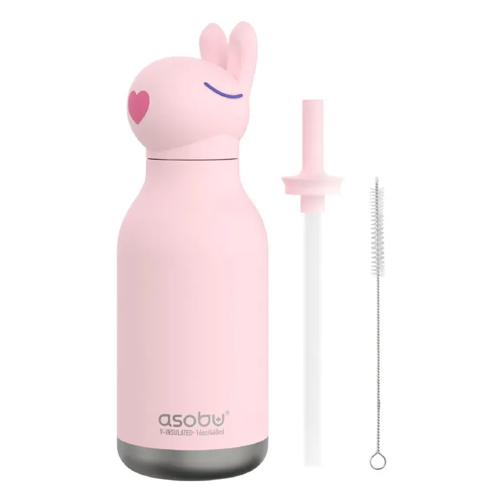 Gourde en inox Lapin | Rose pâle- Image produit n°3