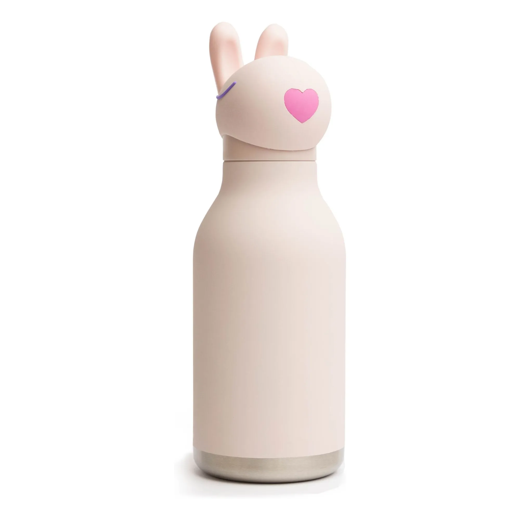Asobu Pale Pink Stainless Steel Bottle Rabbit