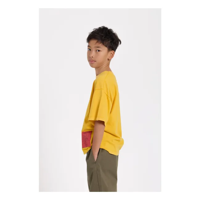 Camiseta King de algodón ecológico | Amarillo