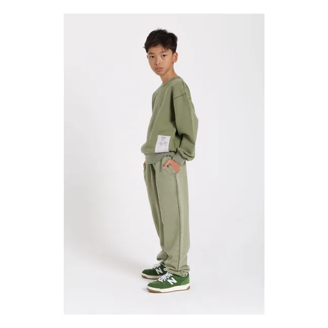 Jogger Race Coton Bio | Vert kaki