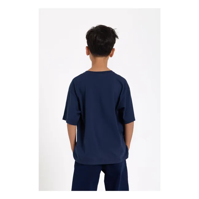 Nils Organic cotton T-shirt | Washed blue