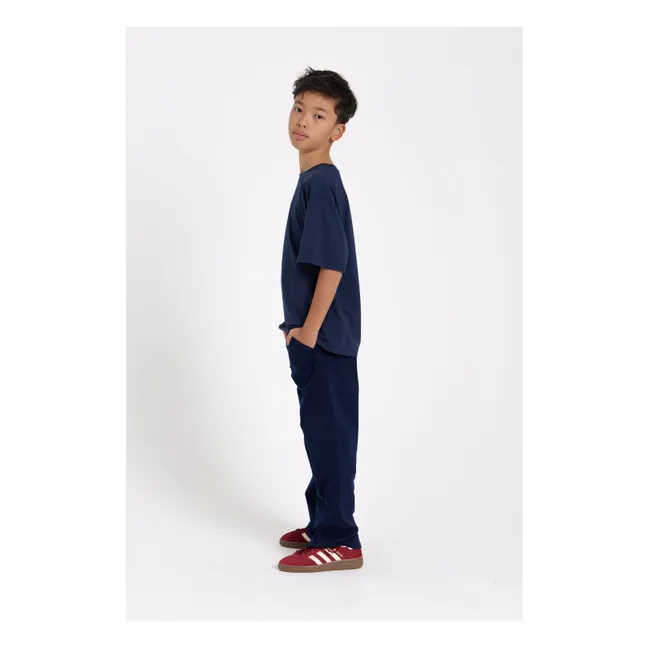 Nils Organic cotton T-shirt | Washed blue