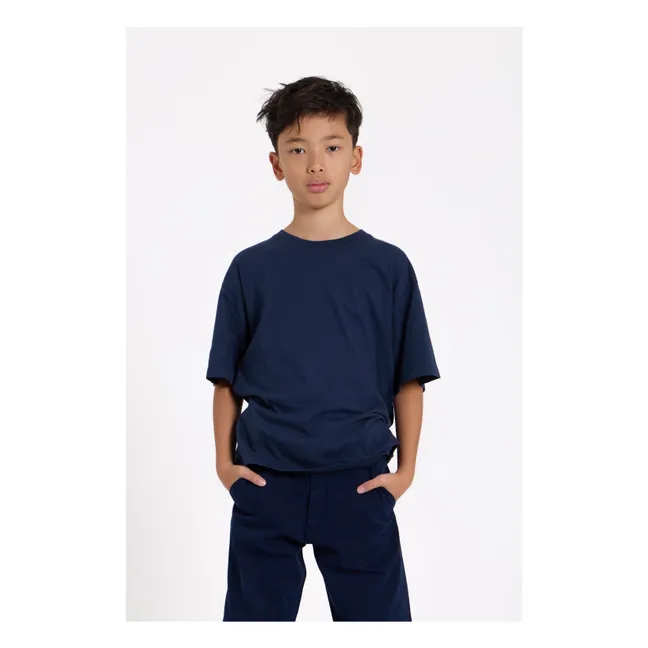 Nils Organic cotton T-shirt | Washed blue