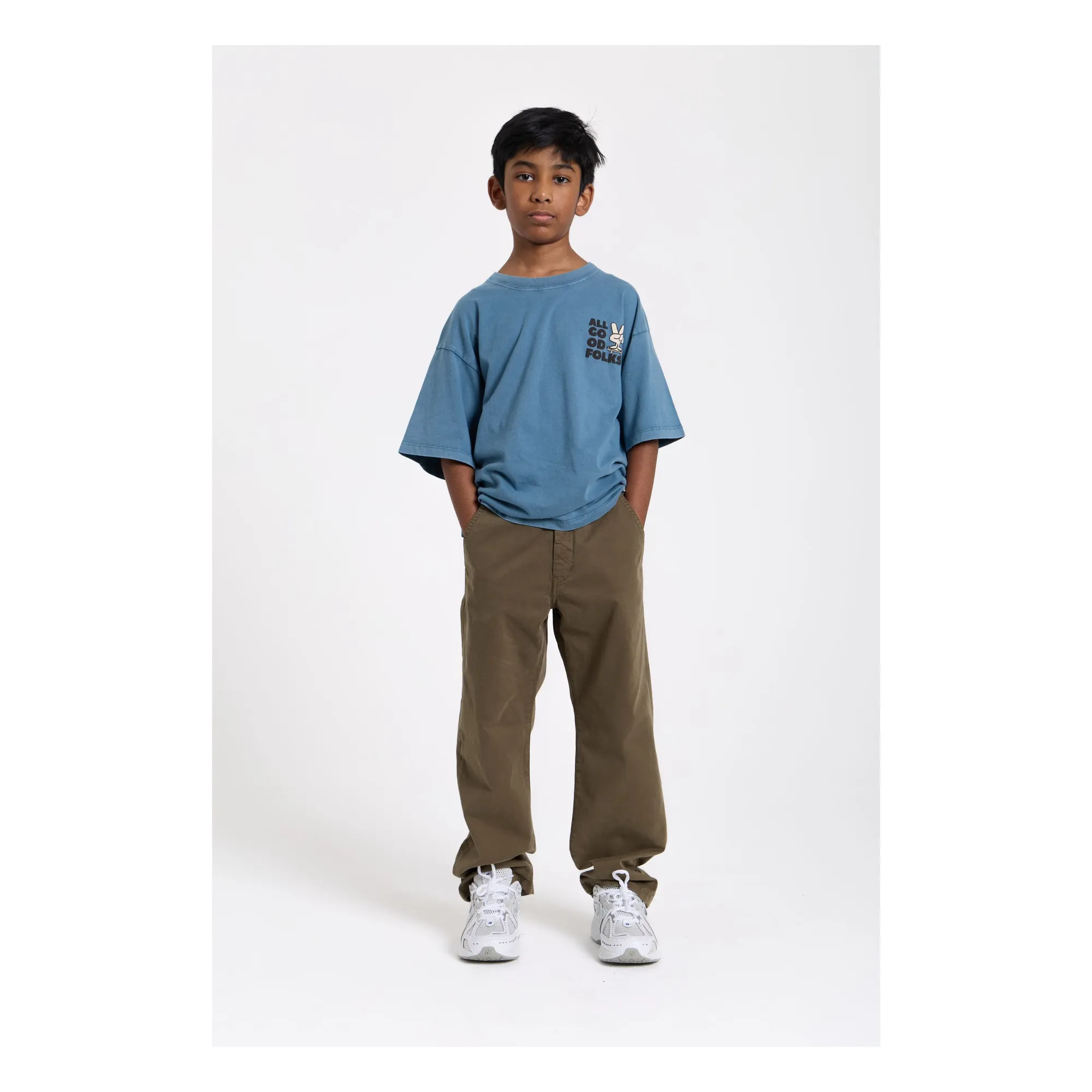 T-shirt Finn Coton Bio | Bleu- Image produit n°7