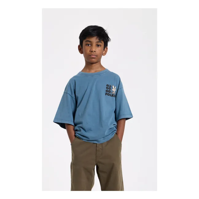 T-shirt Finn Coton Bio | Bleu