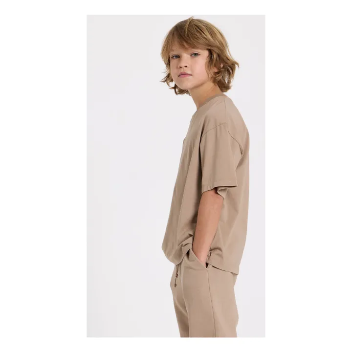 T-shirt Nils Coton Bio | Taupe- Image produit n°2