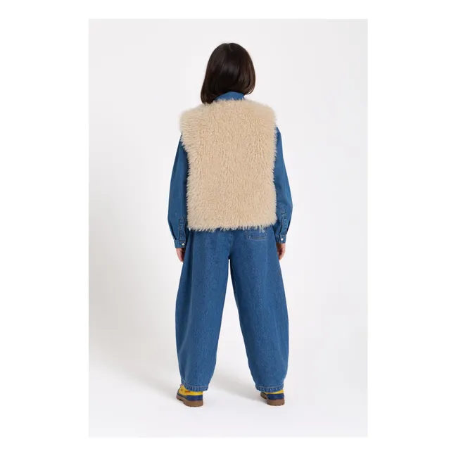 Chaqueta de piel sin mangas Joyce | Beige