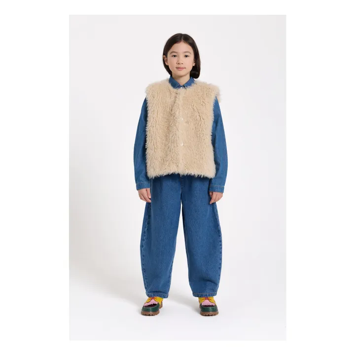 Veste Sans Manches Façon Fourrure Joyce | Beige- Image produit n°5