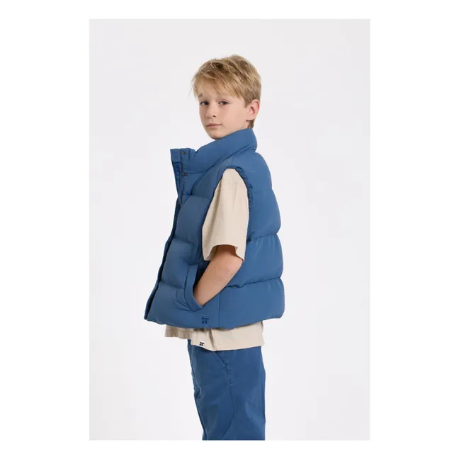 Cappotto senza maniche Temper in fibre riciclate | Blu