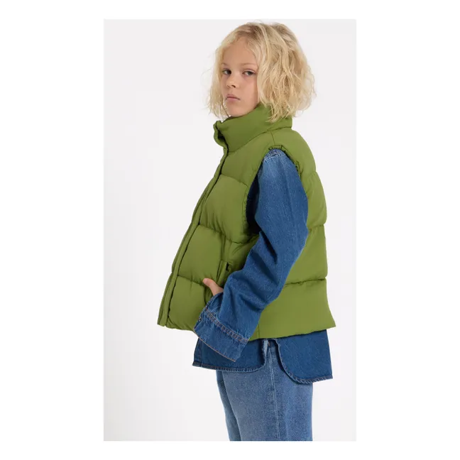 Cappotto senza maniche Temper in fibre riciclate | Verde