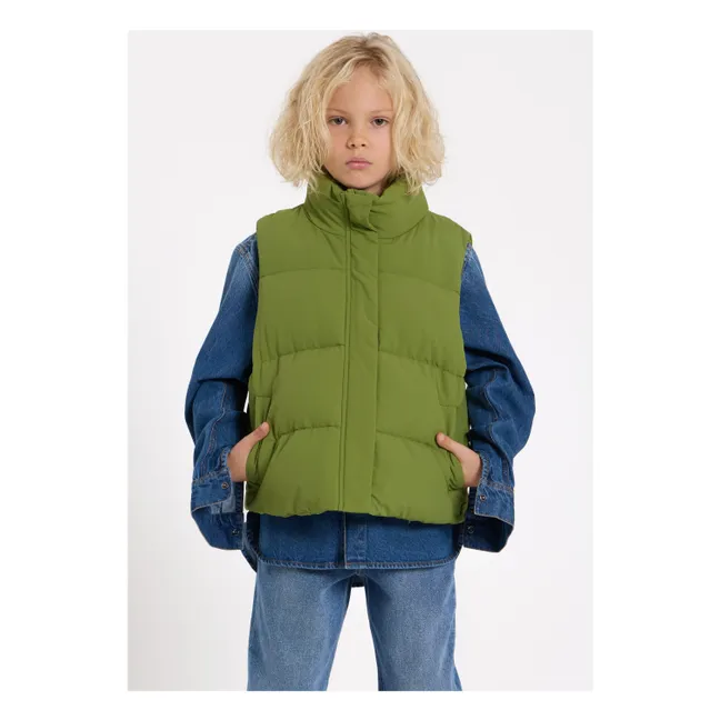 Cappotto senza maniche Temper in fibre riciclate | Verde