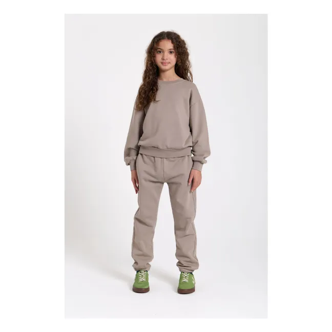 Maia organic cotton sweatshirt | Taupe grey