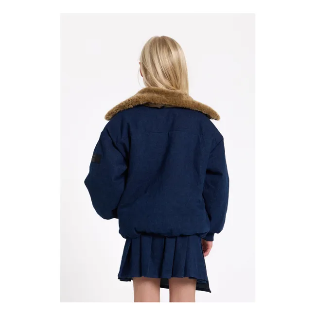 Blouson Aviateur Denim Aria | Denim brut