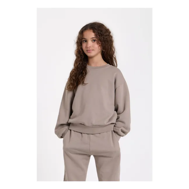Maia organic cotton sweatshirt | Taupe grey