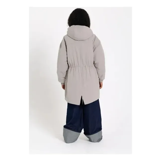 Fox Recycled Fiber Lined Parka | Pearl grey