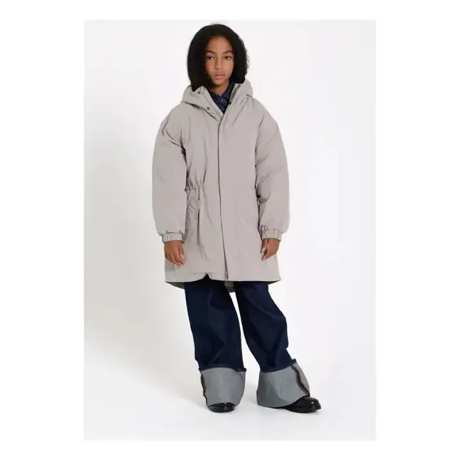 Fox Recycled Fiber Lined Parka | Pearl grey