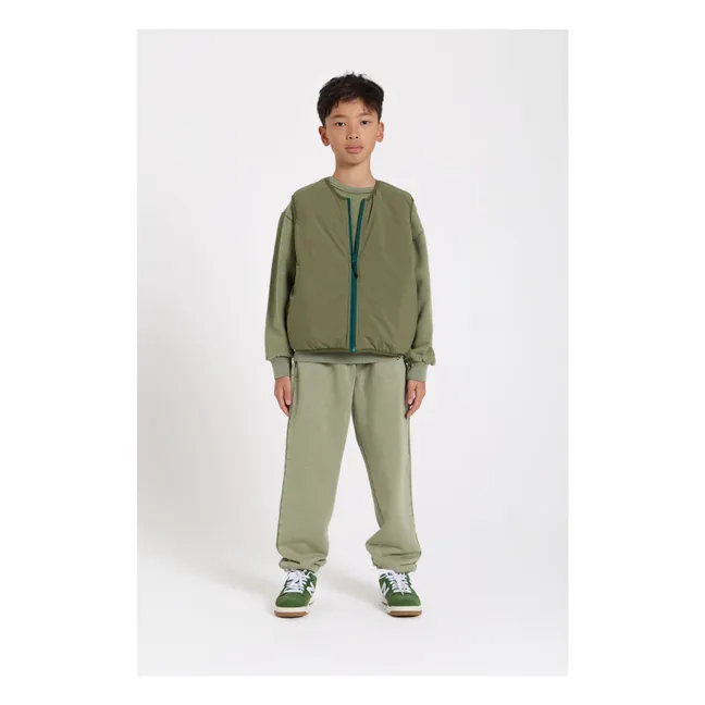 Veste Sans Manches Façon Sherpa Peasy | Vert