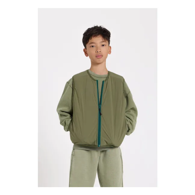 Peasy Sherpa Sleeveless Jacket | Green