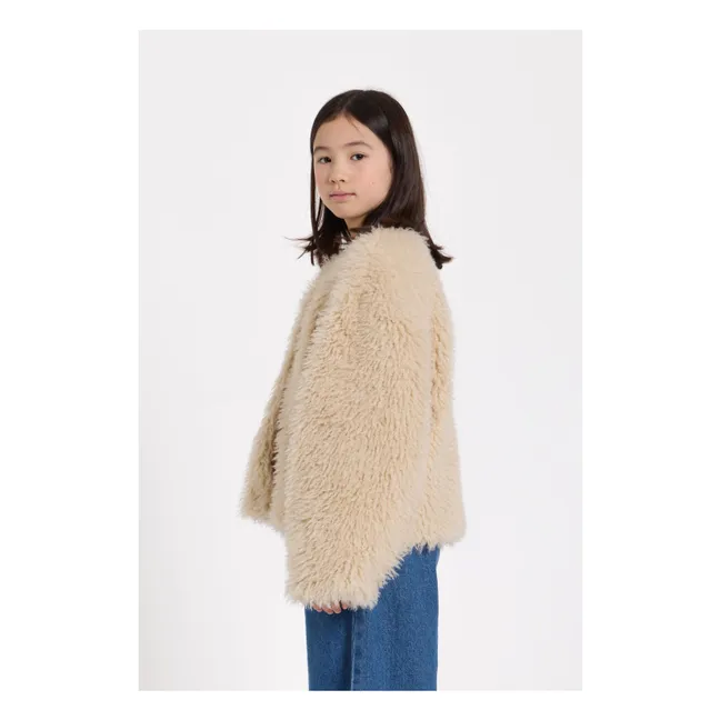 Lucky Fur Jacket | Beige