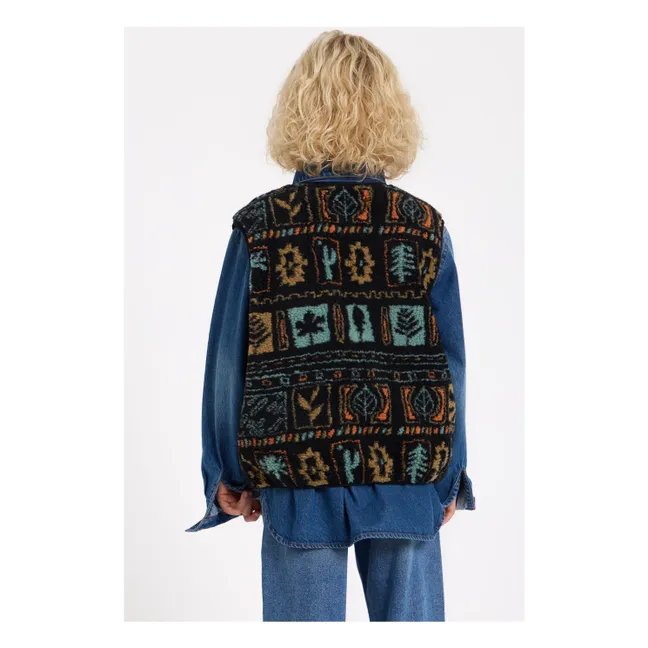 Chaqueta sin mangas Easy Jacquard Sherpa | Negro