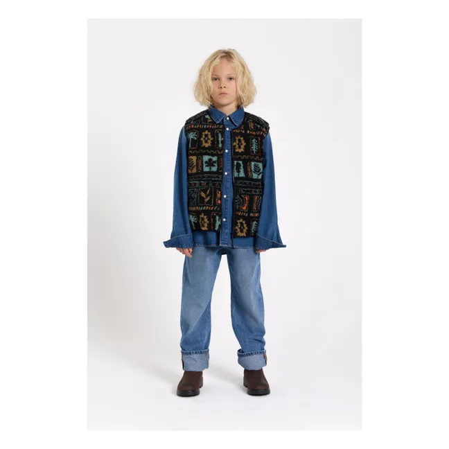 Chaqueta sin mangas Easy Jacquard Sherpa | Negro