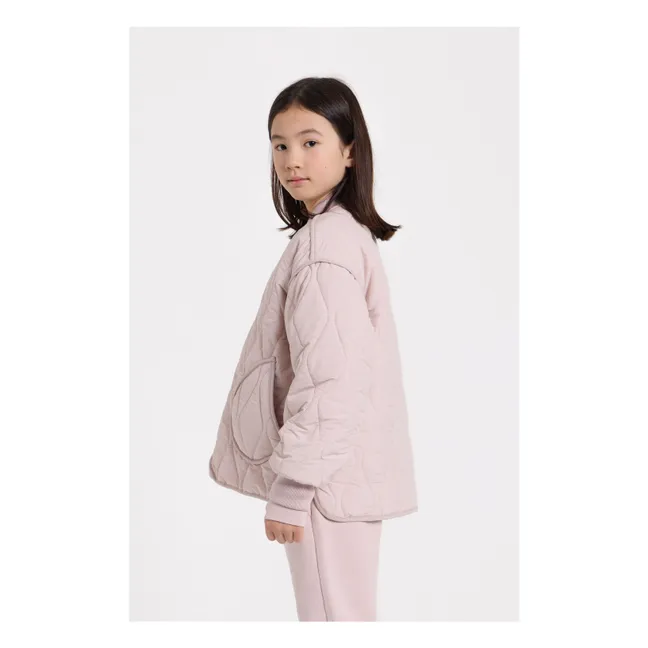 Wooly Quilted Bomber | Pale Pink