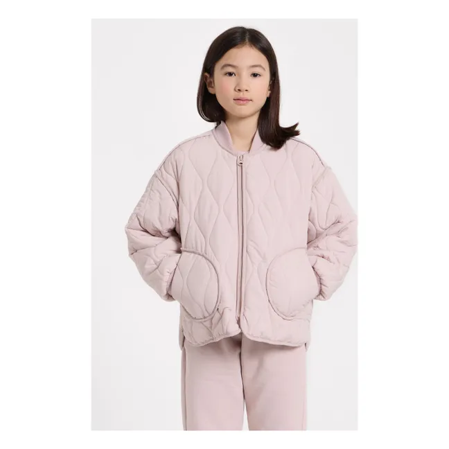 Bomber Matelassé Wooly | Rose pâle