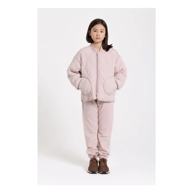 Wooly Quilted Bomber | Pale Pink