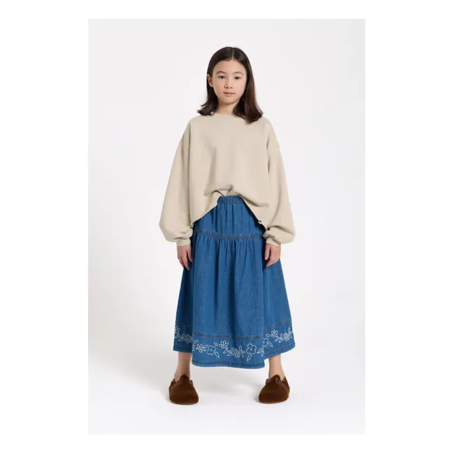 Falda bordada Cally | Vaquero